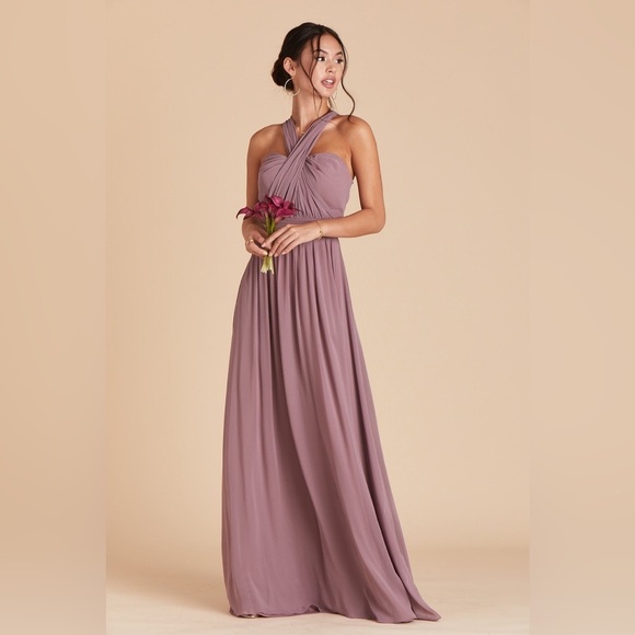 Birdy Grey Grace Dress Chiffon Dark Mauve Size Medium - Picture 1 of 6